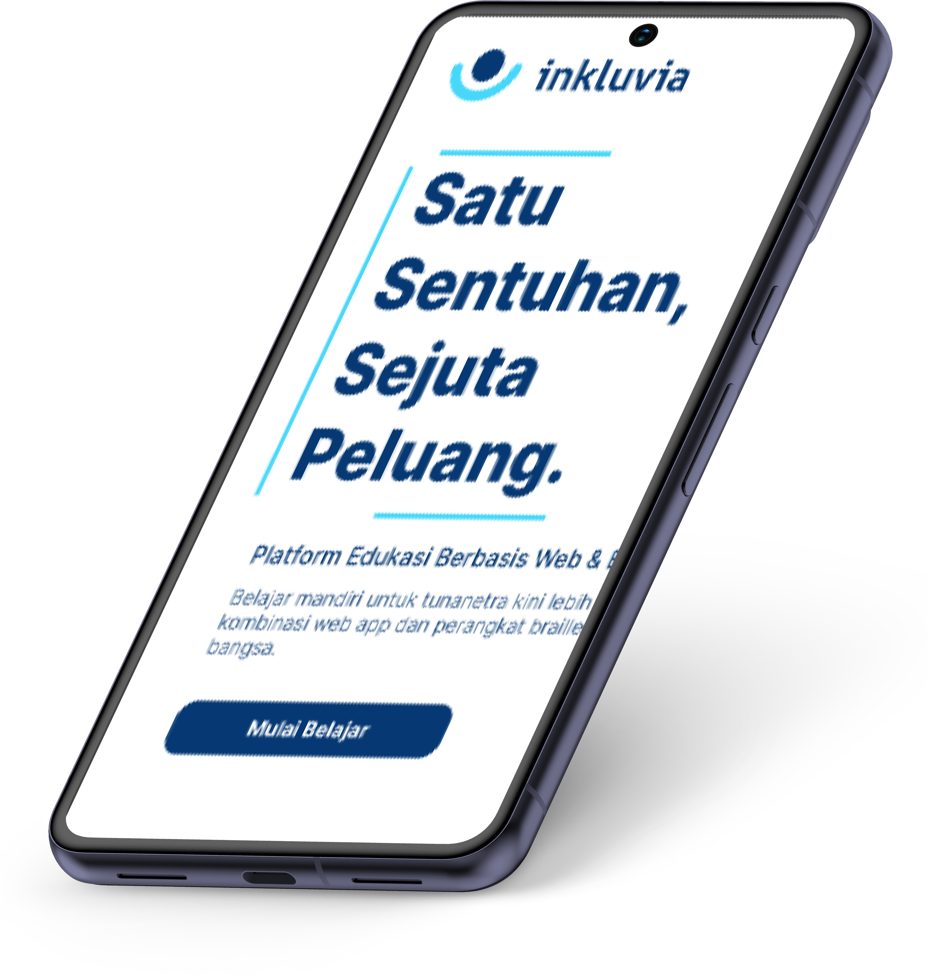 Mockup aplikasi mobile braillo